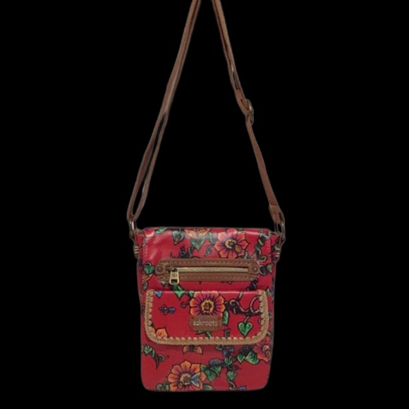 sakroots Messenger bag, Convertible, Red Floral - Picture 2 of 16